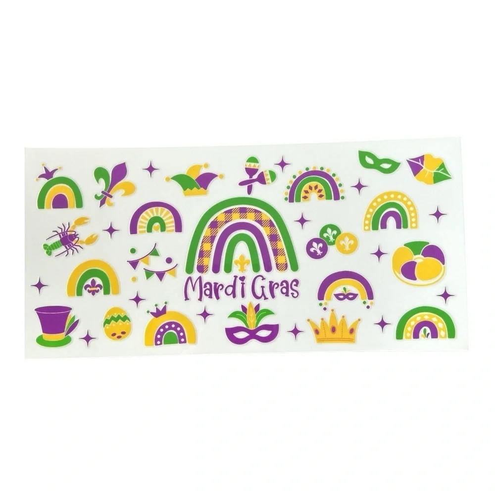Mardi Gras Cup Decal Wrap 480